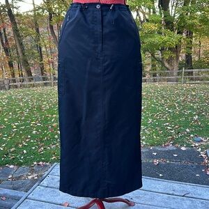 Black Satin Cargo Style Skirt Sz 12 by Expensive!